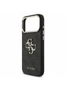 Guess Guess PU 4G Metal Logo Trakec Zadnji Ovitek za iPhone 18 Pro Max Black