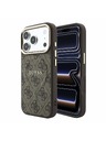 Guess Guess PU Leather 4G Gold Frame Embossed MagSafe Zadnji Ovitek za iPhone 18 Pro Max Brown
