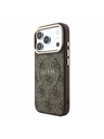 Guess Guess PU Leather 4G Gold Frame Embossed MagSafe Zadnji Ovitek za iPhone 18 Pro Max Brown