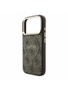 Guess Guess PU Leather 4G Gold Frame Embossed MagSafe Zadnji Ovitek za iPhone 18 Pro Max Brown