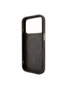 Guess Guess PU Leather 4G Gold Frame Embossed MagSafe Zadnji Ovitek za iPhone 18 Pro Max Brown