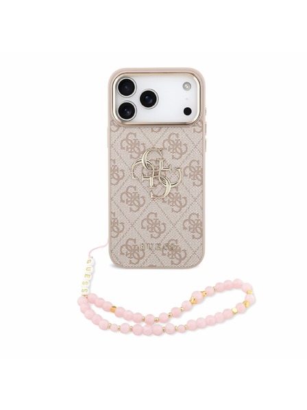Guess Guess PU 4G Metal Logo Trakec Zadnji Ovitek za iPhone 18 Pro Max Pink