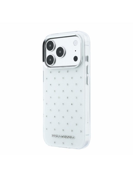 Karl Lagerfeld Karl Lagerfeld IML Rhinestones Allover Magsafe Zadnji Ovitek za iPhone 18 Pro Max White