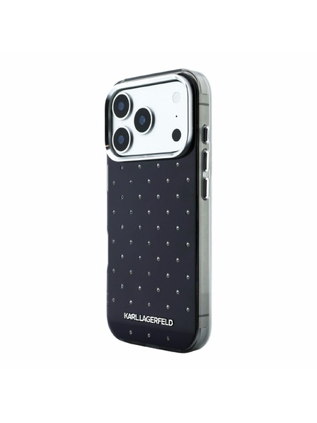 Karl Lagerfeld Karl Lagerfeld IML Rhinestones Allover Magsafe Zadnji Ovitek za iPhone 18 Pro Max Black