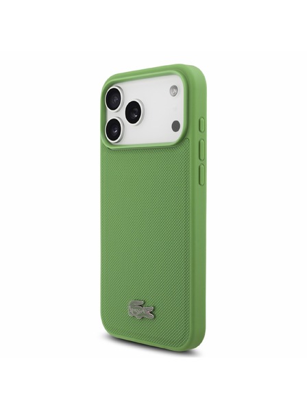 Lacoste Lacoste PVC Iconic Petit Pique Metal Logo MagSafe Zadnji Ovitek za iPhone 18 Pro Max Estragon