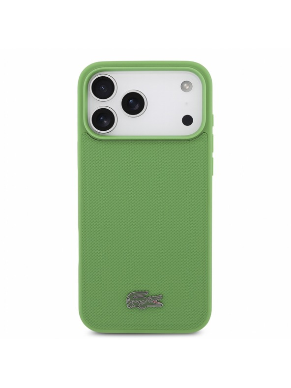 Lacoste Lacoste PVC Iconic Petit Pique Metal Logo MagSafe Zadnji Ovitek za iPhone 18 Pro Max Estragon