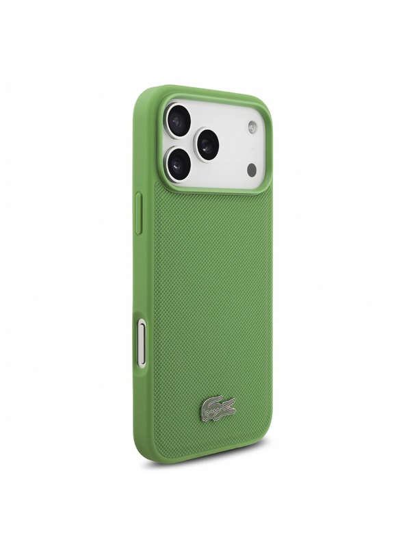 Lacoste Lacoste PVC Iconic Petit Pique Metal Logo MagSafe Zadnji Ovitek za iPhone 18 Pro Max Estragon