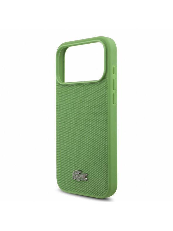Lacoste Lacoste PVC Iconic Petit Pique Metal Logo MagSafe Zadnji Ovitek za iPhone 18 Pro Max Estragon