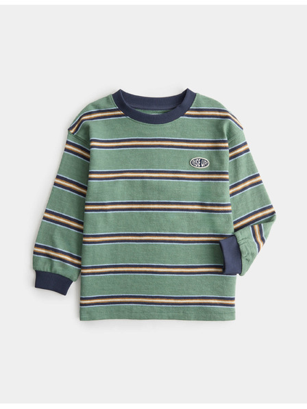 Marks & Spencer Prugasti top s teksturo, iz čiste bombaže (2–8 let) Marks & Spencer zelena