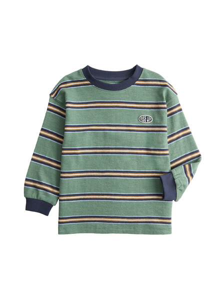 Marks & Spencer Prugasti top s teksturo, iz čiste bombaže (2–8 let) Marks & Spencer zelena