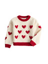 Marks & Spencer Pulover s hekljanim vzorcem srčka (2–8 let) Marks & Spencer smetanova