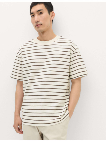 Marks & Spencer Majica Breton s teksturo in visokim deležem bombaže Marks & Spencer rjava