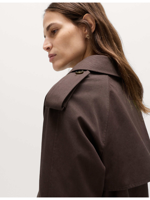 Marks & Spencer Kratek trench plašč iz čiste bombaže Marks & Spencer rjava