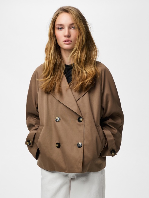 Pieces Ženski kratek trench plašč SCARLETT