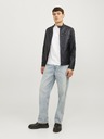 Jack & Jones JJEDYLAN črna moska usnjenkova jakna