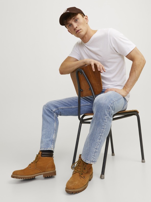 Jack & Jones JJICHRIS moške modre loosefit kavbojke