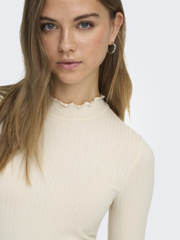Jacqueline de Yong Top z dolgim rokavom FRANSISKA siv