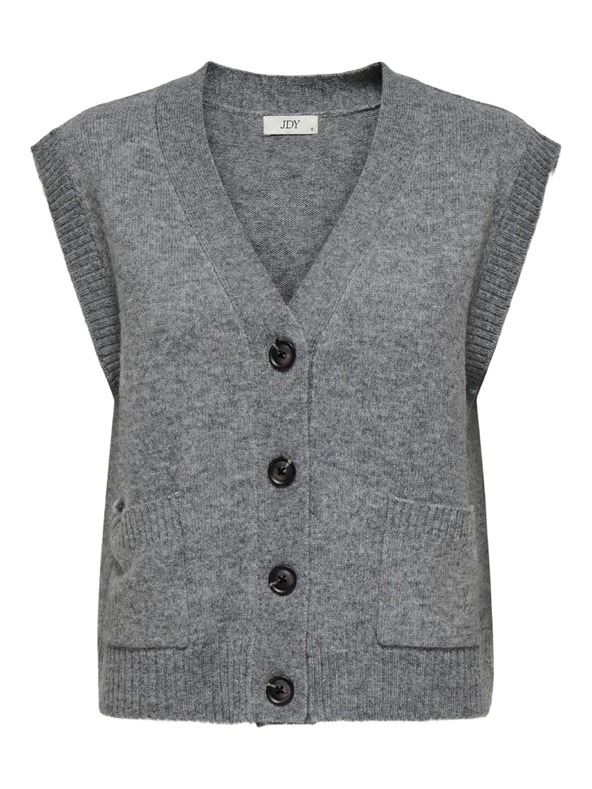 Jacqueline de Yong Brezkraki kardigan SUPER grey melange