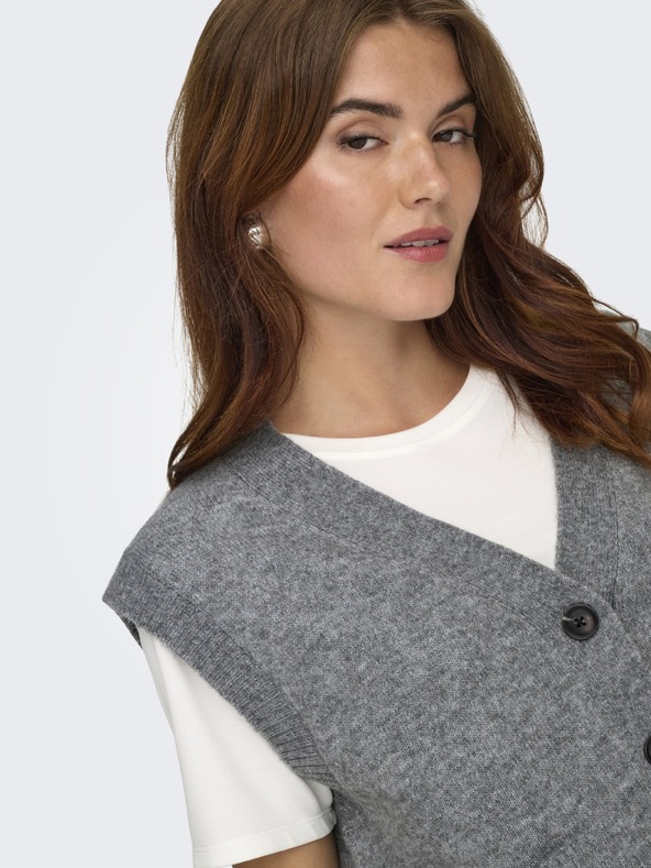 Jacqueline de Yong Brezkraki kardigan SUPER grey melange