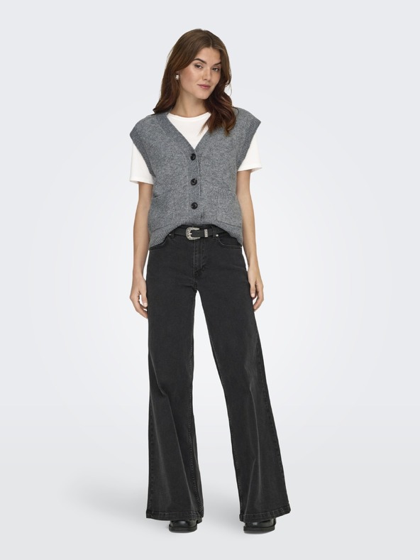 Jacqueline de Yong Brezkraki kardigan SUPER grey melange