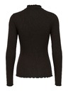 Jacqueline de Yong Majica z dolgimi rokavi FRANSISKA black coffee