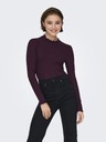 Jacqueline de Yong Majica z dolgimi rokavi FRANSISKA vinska