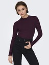 Jacqueline de Yong Majica z dolgimi rokavi FRANSISKA vinska