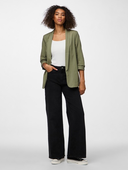 Pieces Zeleni blazer s 3/4 rokavi