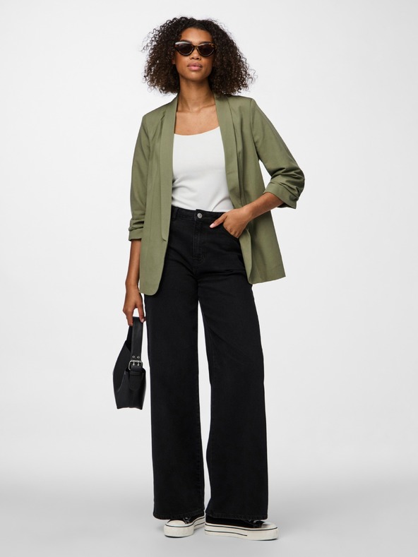 Pieces Zeleni blazer s 3/4 rokavi