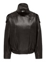 Jacqueline de Yong Temno rjav usnjen bomber RAYE