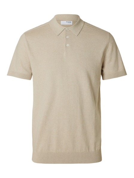 SELECTED Moško polo majico SELECTED bež