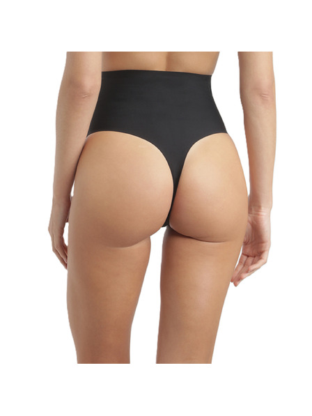 Bellinda INVISIBLE SILHOUETTE MID WAIST THONG - Ženske oblikovalne tange na srednji pasu - črne