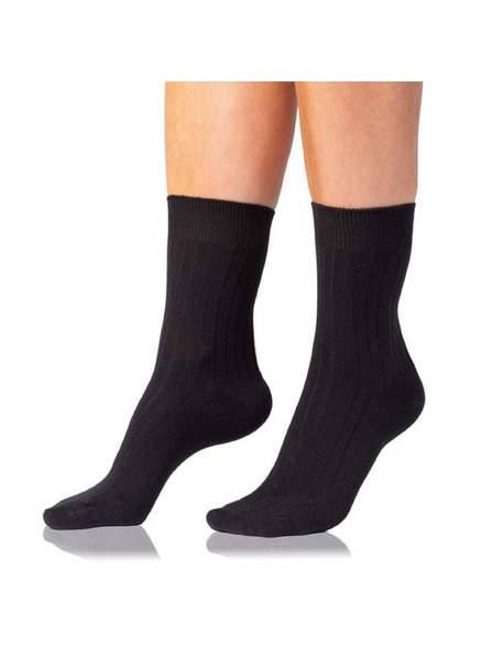Bellinda COTTON RIB SOCKS - Ženske bombažne nogavice - črna