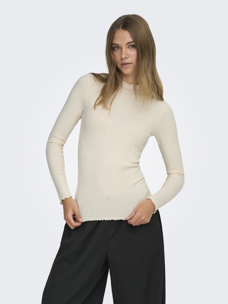 Jacqueline de Yong Top z dolgim rokavom FRANSISKA siv
