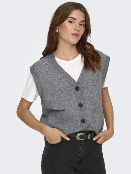 Jacqueline de Yong Brezkraki kardigan SUPER grey melange