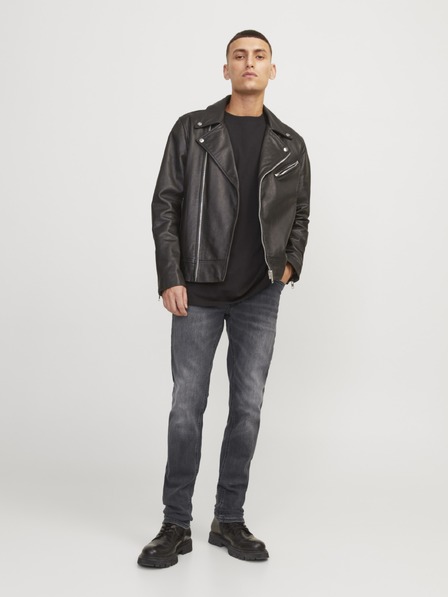 Jack & Jones JJIGLENN moske črne slim fit kavbojke