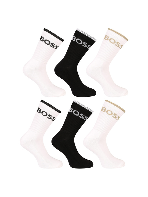 BOSS Komplet šestih - visoke nogavice BOSS večbarvne