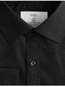 Marks & Spencer Klasična bombažna srajca z nepremečkanim finišem Marks & Spencer črna