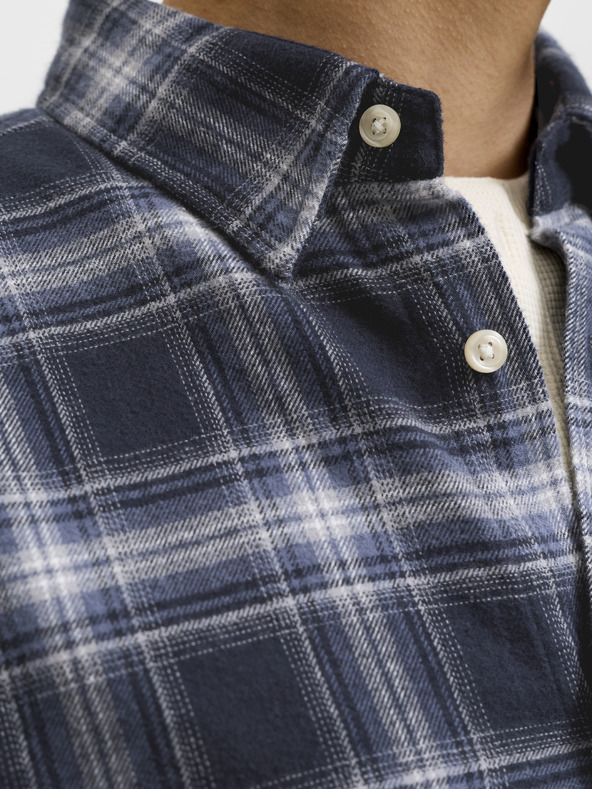 Jack & Jones Flanelna kostkasta moška srajca navy