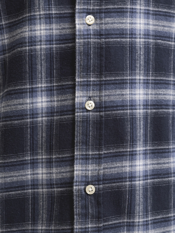 Jack & Jones Flanelna kostkasta moška srajca navy