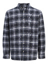 Jack & Jones Flanelna kostkasta moška srajca navy
