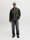 Jack & Jones Flanelna kostkasta moška srajca navy