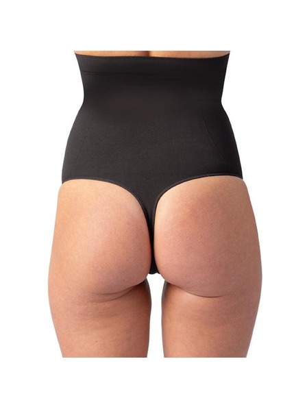 Bellinda INVISIBLE SILHOUETTE HIGH WAIST THONG - Ženske oblikovane tanga hlačke z visokim pasom - črne