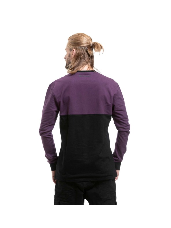 Meatfly Meatfly moški t-shirt z dolgimi rokavi Harvey Deep Purple / Black