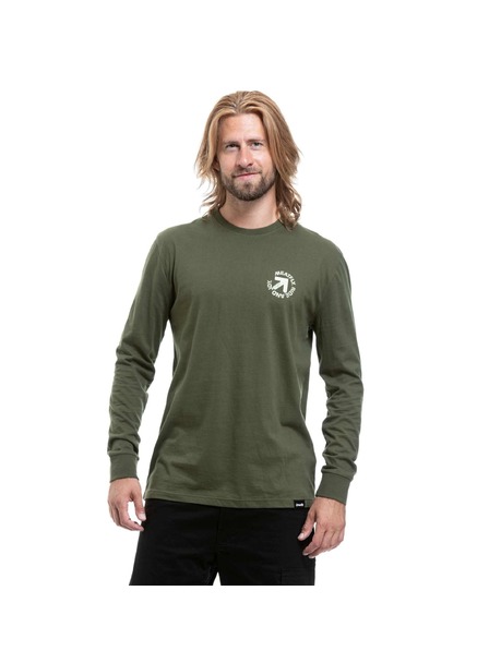 Meatfly Meatfly moški t-shirt z dolgimi rokavi Lonrrow Olive