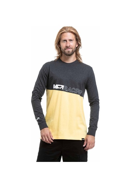 Meatfly Meatfly moški t-shirt z dolgimi rokavi Judgement Yellow Cream / Charcoal Heather