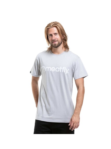 Meatfly Meatfly moški t-shirt MF Logo Quiet Gray