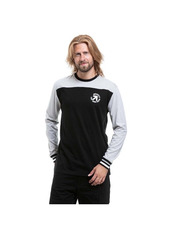 Meatfly Meatfly moški t-shirt z dolgimi rokavi Judgement Quiet Gray / Black