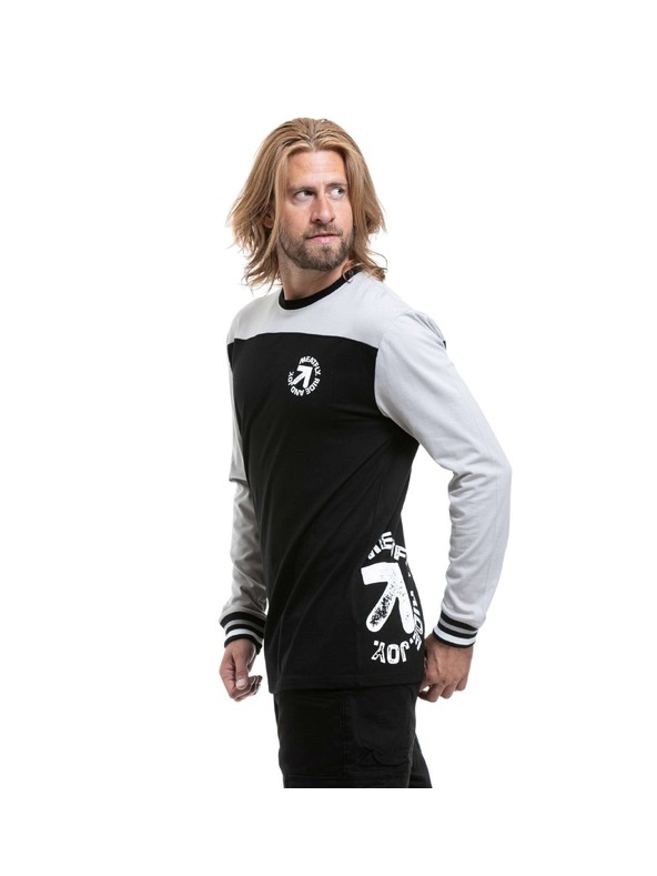 Meatfly Meatfly moški t-shirt z dolgimi rokavi Judgement Quiet Gray / Black