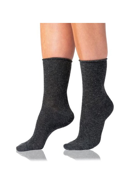 Bellinda SOFT WOOL SOCKS - Ženskie volnene nogavice - siva melirka